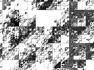 Map of Sierpiński Land abstract generative javascript tinycode