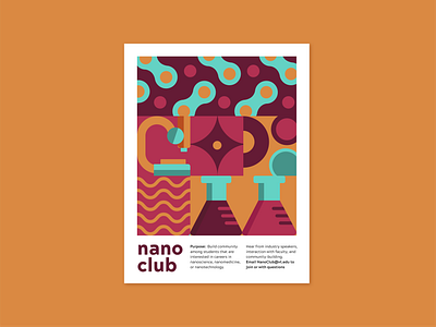 Virginia Tech Nano Club Flyer club flyer flyer flyer design funky geometric illustration