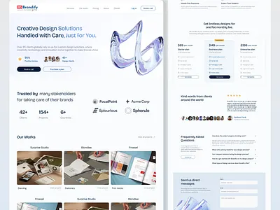 Agency Website Landing page UI/UX agency website clean ui hero image landing landing page ui ui desing uiux user interface ux ux design web design website