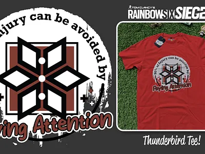 Rainbow6Siege Thunderbird Theme Tee branding clothing design garment graphic design icon minimal tee tshirt vector