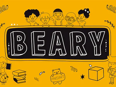 BEARY branding cartoon children children books design display font font fun funny gaming kids movie playful poster youtube