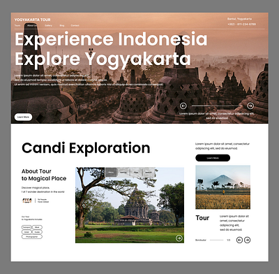 Tour and Travel Company Brand Exploration branding graphic design illustration landing page landing page design ui ux website website design