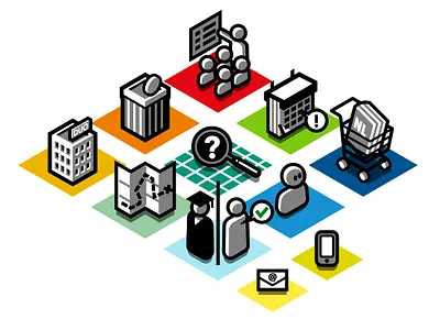 Rotterdam Integration icon design icon icon design isometric vector illustration