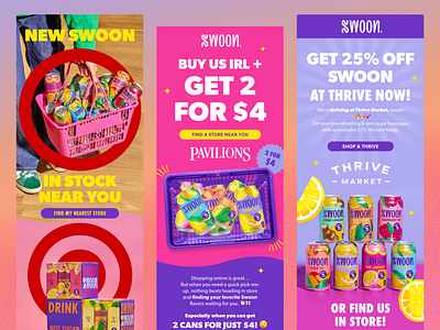 Swoon Lemonade Email Campaigns 🍋 bright colorful email email campaign email design email designs email marketing email template emails flowium klaviyo lemonade lemons mailchimp