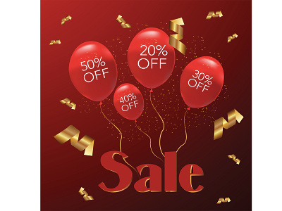 Red balloons sale event marketing promotion red balloons sales event