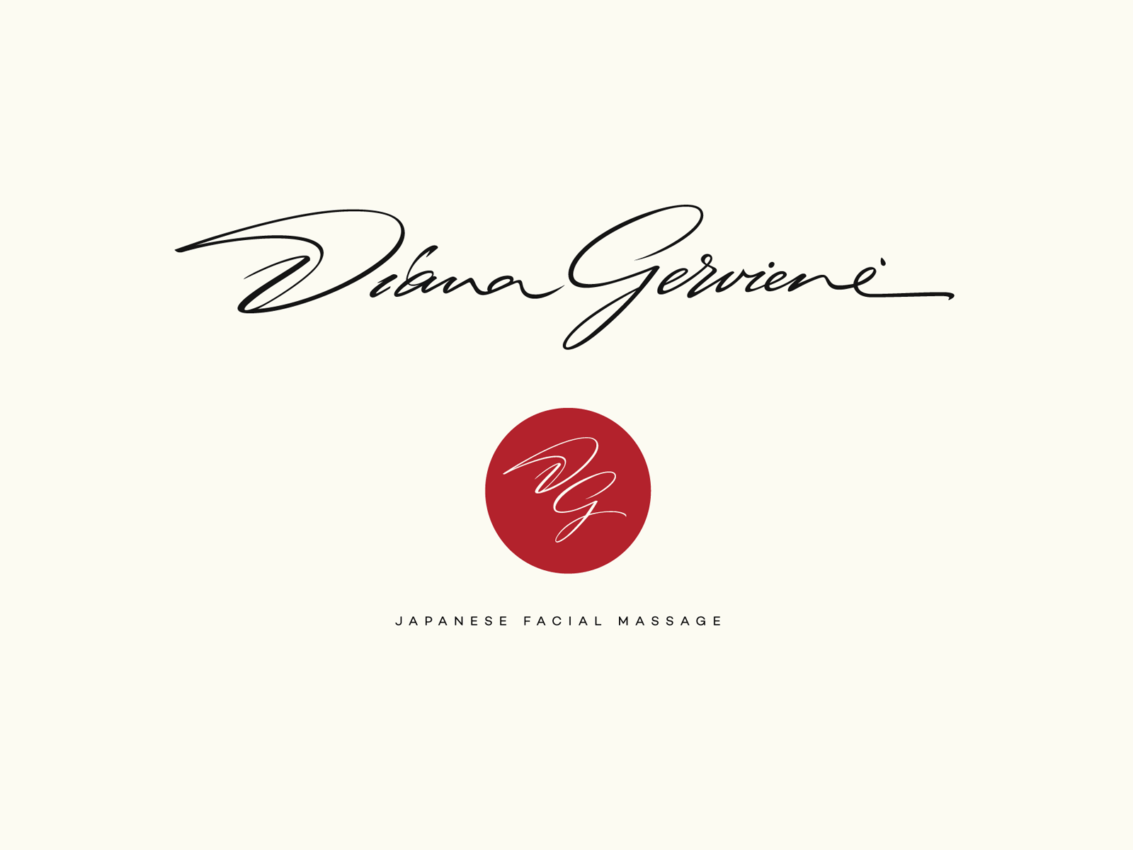 Diana Gervienė branding brush calligraphy custom design diana facial flow gervienė handwritten identity japan lettering massage script signature sketch softness type unique