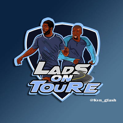 Lads on Toure mascot, esport logo branding cartoon cartoon portrait design illustration logo portrait vector