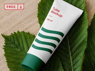 Free Cosmetics Tube Mockup branding cosmetic design download free identity logo packaging psd tube