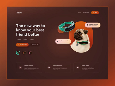 Smart Collar dark graphic design header interaction design jak landing page motion graphics ui design uxdesign uxui web design website