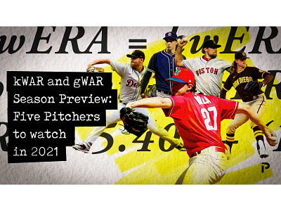 Sabermetric-focused pitcher preview graphic fantasy baseball sports design