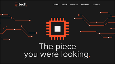 Tech Website Landing page branding graphic design ux