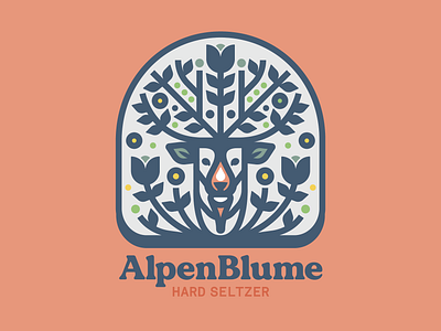 Alpenblume hard seltzer 2 badge beer branding brewing colorado deer denver design hard hard seltzer icon identity illustration logo seltzer typography vector wordmark