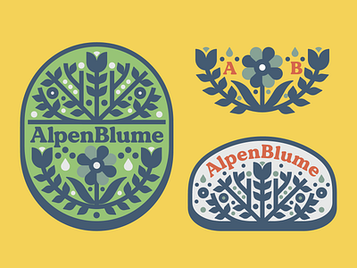 Alpenblume hard seltzer 1 badge beer branding brewing colorado deer denver flower hard hard seltzer identity illustration monoline seltzer typography