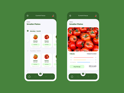 Healthy diet organize app UI app ui design diet diet app diet everyday diet plan app food green health heath minimal trending ui