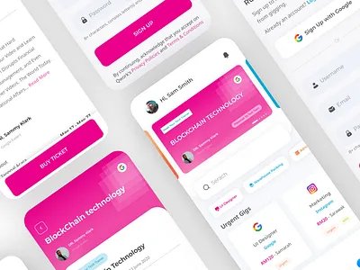 Axey - Gig and Event Application 3d animation app branding buy design e commerce event gig graphic design icon illustration logo motion graphics profile ui