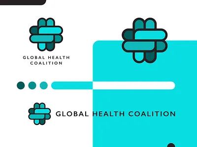 Global Health Coalition Logo Suite Design 2d blue brand branding charity clean design graphic design green health healthcare icon logo minimal nonprofit vector