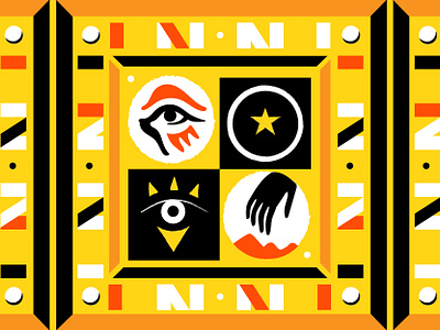 Ancient Anime desert egypt icons illustration pattern