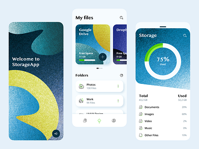 StorageApp app app design file manager mobile app mobile app design mobile design mobile ui storage app ui design