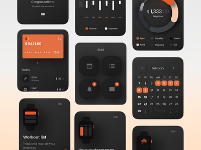 Template for Apple Watch app app banking apple apple watch bank banking best design black ui branding design figma illustration interface logo template ui ux vector watch