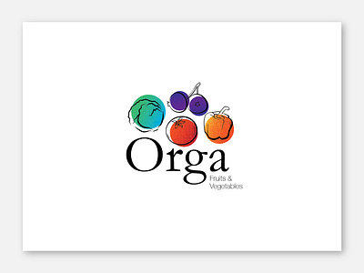 Orga Fruits & Vegetables Logo branding design illustration logo vector