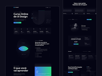 UI Expert course dark theme dark ui interface landing page site ui ui design web webdesign website