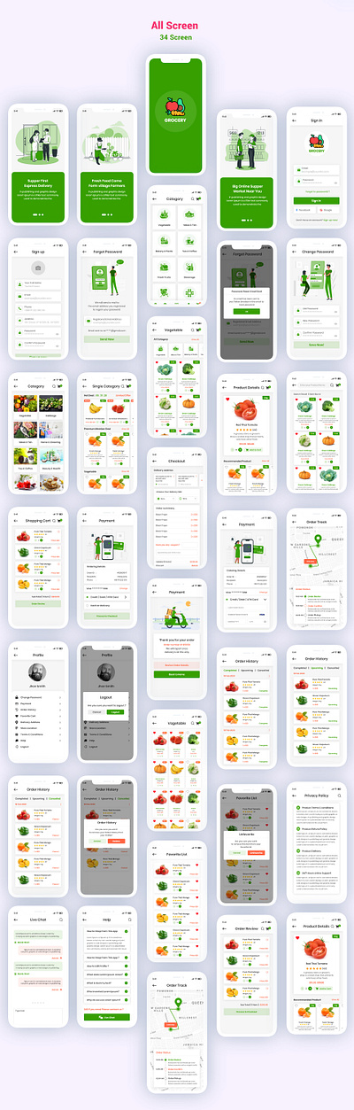 Grocery Delivery Sketch Template app app design app ui design grocery grocery app grocery delivery grocery store mobile app sketch sketch templates ui design ui kit