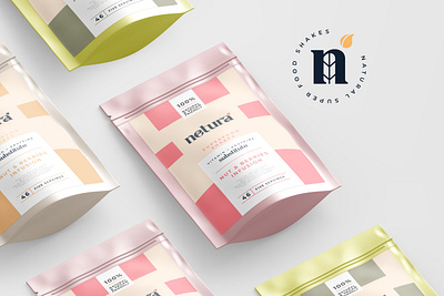 Netura Superfood Shake Package Design Project branding design graphic design illustration instagram post logo package packaging vector