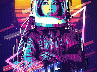 80's Retro Poster Photoshop Action 3d 80s 80s action 80s effect 80s effects action animation design digital effect graphic design illustration logo manipulation photomanipulation professional realistic retro vintage