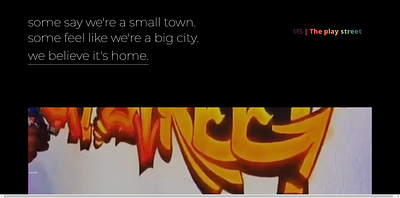 The play street design typography ui ux