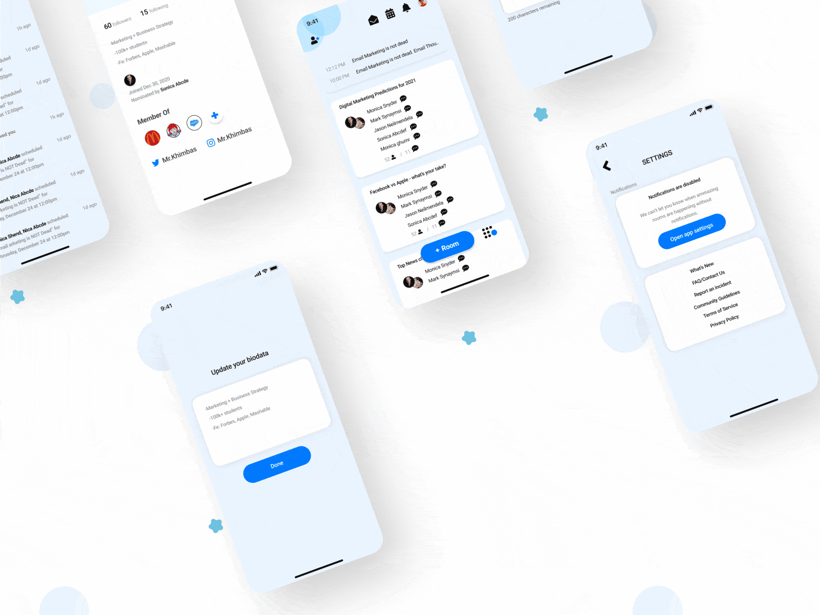 Voice Chatting Application adobexd app design figma gif graphic design illustration ios landing page logo mobile app photoshop portfolio ui ui designer user experience user interface ux voice app website design