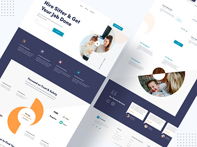 Find Babysitter || Grapeslab branding grapeslab grapeslabteam homepage landing page minimal minimal landing page top design top designer ui ux web deisgn