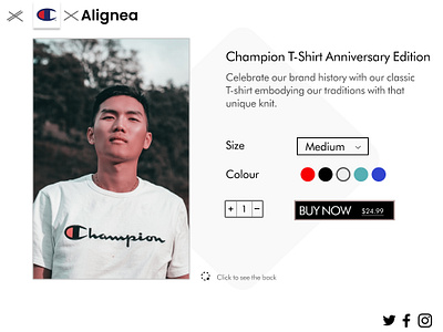 Champion X Alignea Daily Ui branding dailyui sales