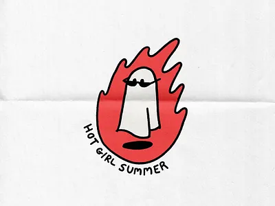 Hot Girl Summer branding caitlin aboud design ghost girl hot illustration modern simple summer