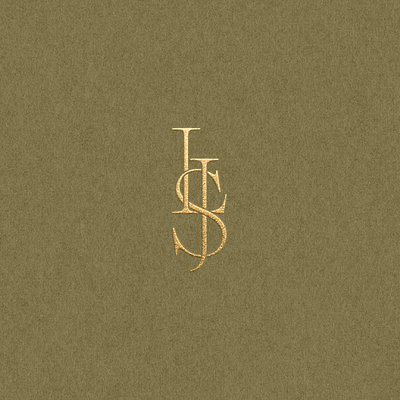 LJS Monogram Logo branding design gold foil logo logo design monogram submark typography