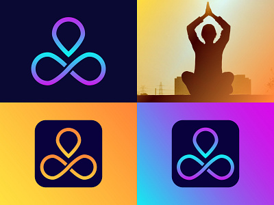 YOGA LOGO abstract branding design flat graphic design logo minimalist modern vector yoga