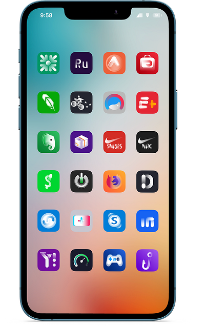 Bi0neiX Thame for your iPhone app branding design icon illustration logo typography ui ux vector