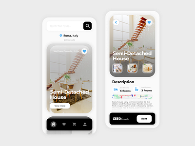 House Rent Agency app booking booking app design homepage house rent house rent app interior design interior designer ui ux web