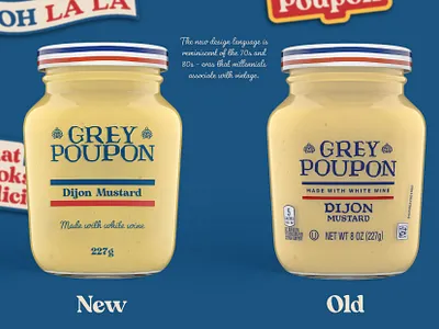 Brand refresh Grey Poupon branding color design graphic design icon illustration logotype