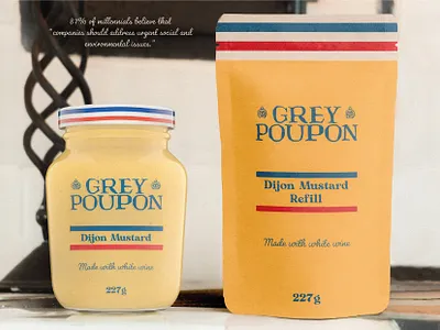 Grey Poupon brand refresh branding color design flat graphic design icon illustration logo logotype