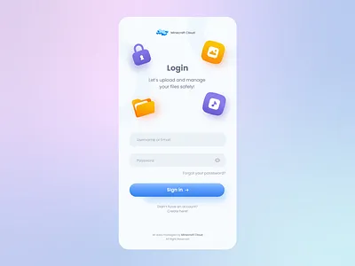 Trendy Login Page User Interface Design app appdesign cloudapp designgraphic graphicdesign illustrator interactivedesign login loginpage microinteractive trends uidesign uiux userexperience userinterface ux uxdesign