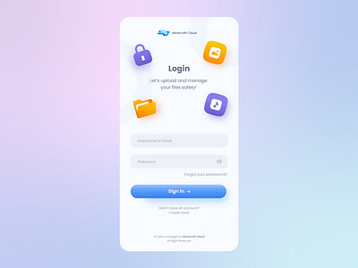 Trendy Login Page User Interface Design app appdesign cloudapp designgraphic graphicdesign illustrator interactivedesign login loginpage microinteractive trends uidesign uiux userexperience userinterface ux uxdesign