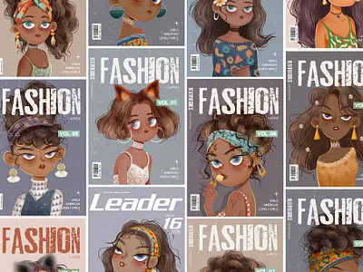 小黑妹系列头像汇总 branding character art design girl illustartion illustration illustrations