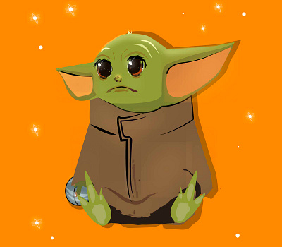 Baby Yoda adobe illustrartore artist baby yoda baby yoda art creative design design art draw graphic design illustration mandolorian mandolorian art stars wars