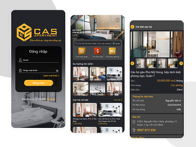 CAS Apartment app design ui ui ux