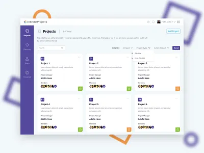 Project Management System app design blue color design ui ui design