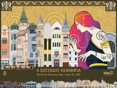 World Art Nouveau Day / June 10, 2021 art nouveau avatar design graphic design illustration poster secession symbol vector