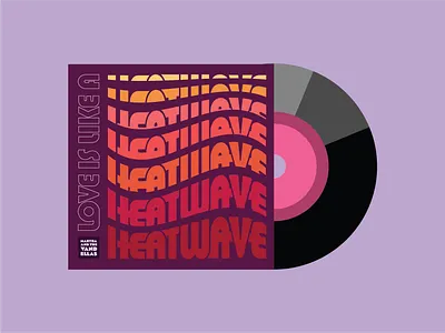 Heatwave album design flat design heat heatwave illustration lp lp record lp records music record records summer vector vector illustration vector illustrations vintage vinyl vinyl record vinyl records