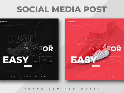 Social Media Post banner graphic design product post design shoe social media post template