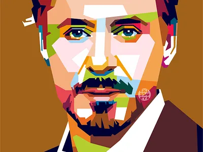 Robert Downey Jr Popart design digital graphic design illustration illustrations portrait vector vector illustration
