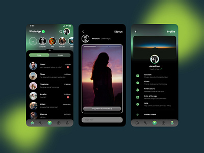 Whatsapp Redesign app application application ui chat app chatting app design ui uidesign userinterface whatsapp whatsapp redsign